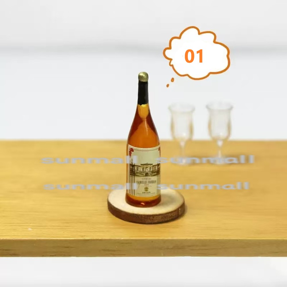 1点販売】【選べる4色】ミニチュア ワイン風ボトル 1点販売 ドール
