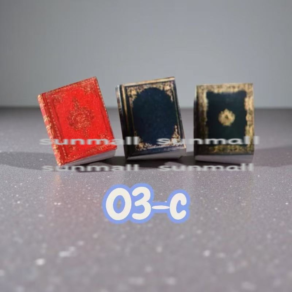 1セット3冊販売】【選べる8色】ミニチュア 洋書 レトロブック 3冊