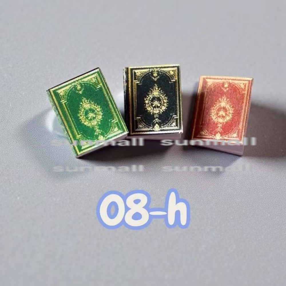 1セット3冊販売】【選べる8色】ミニチュア 洋書 レトロブック 3冊