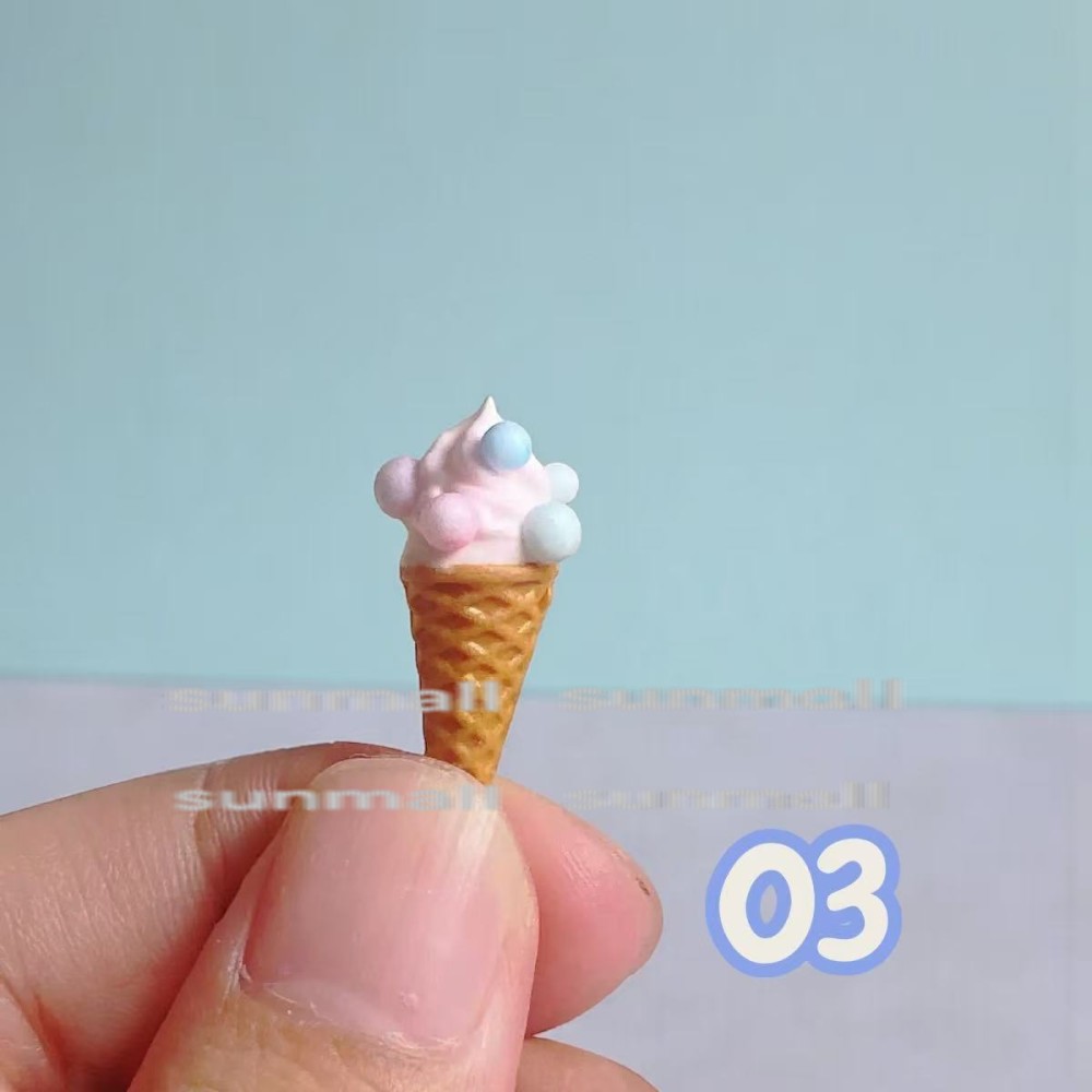 1点販売】【5タイプ選択】ミニチュア アイスクリーム＆スタンド