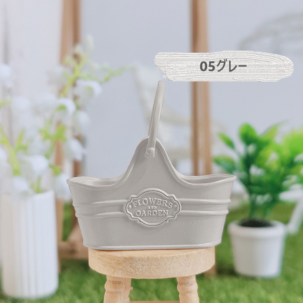 1点）ミニチュアカラフルバケツセット 合金製 8色選べる 可愛い収納