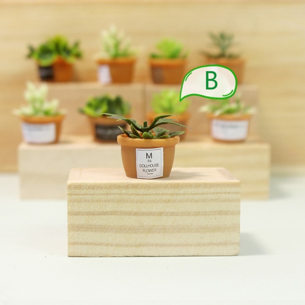 1点）ミニチュア鉢植え 観葉植物 ガーデニング グリーン 4タイプ選べる