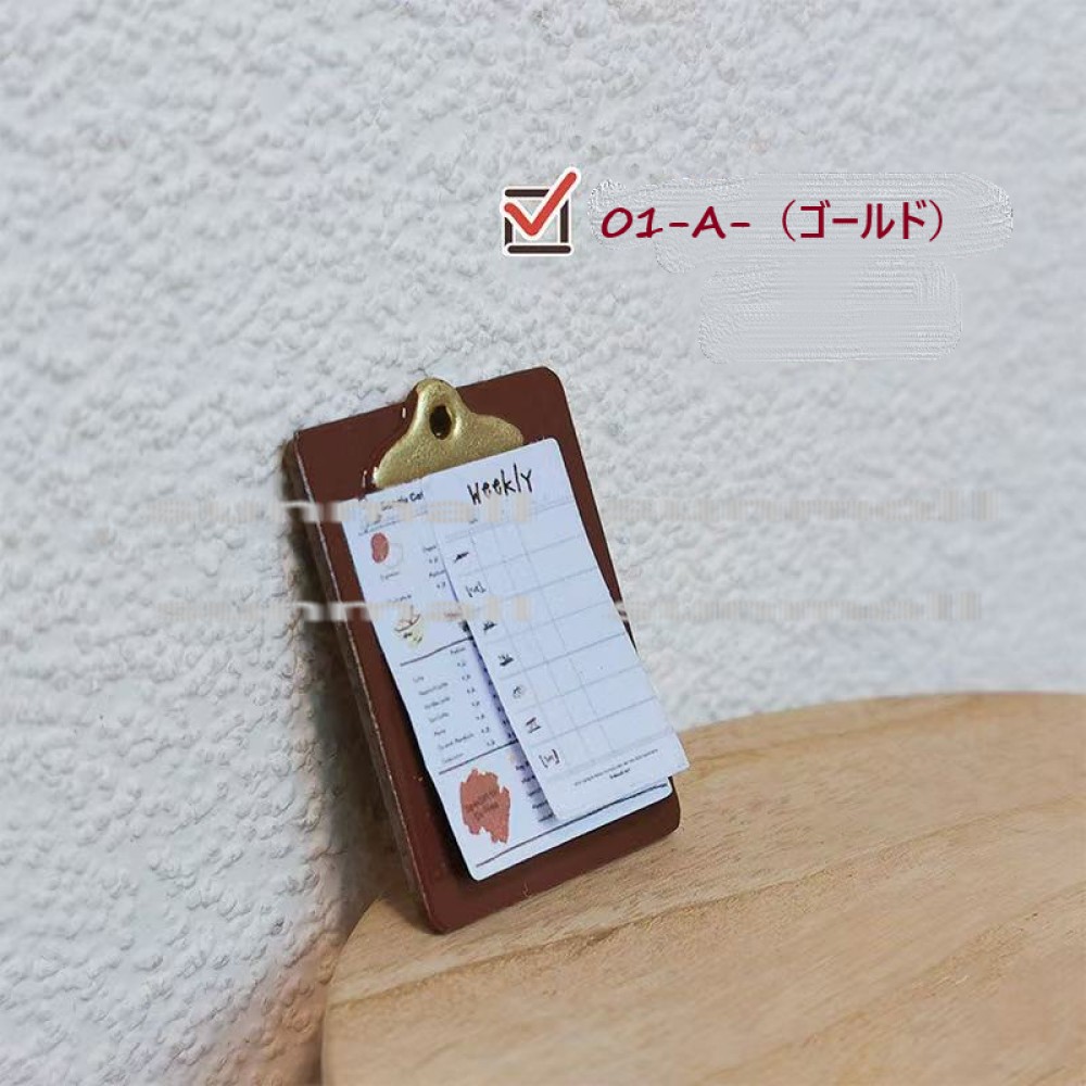 1点）【選べる6スタイル】ミニチュア メニュークリップボード カフェ風