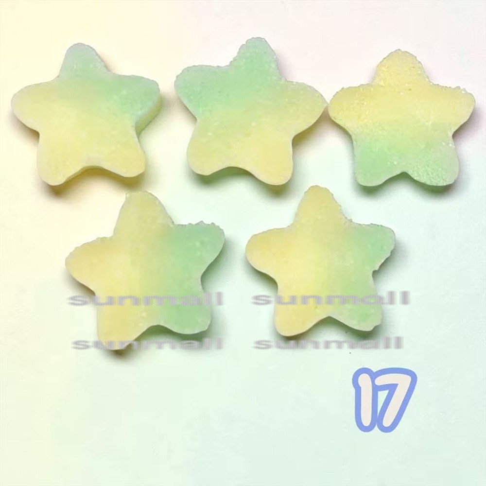 【1点販売】【18種類選択】ミニチュア グミ風パーツ 樹脂製 DIYデコ素材 ハート 星 クマ フェイクスイーツ ドールハウス |  | 17