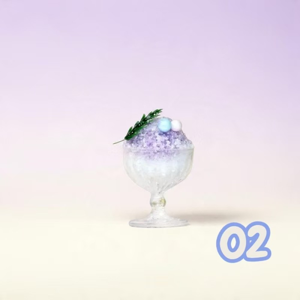 【1点のみ販売】【全5種類から選べる】【カップ本体の色はランダム】ミニチュアかき氷 約17mm ミニチュアフード スイーツ ドールハウス カフェ小物 樹脂製 |  | 02