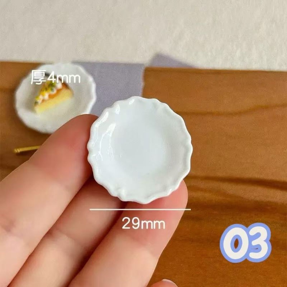 【1点のみ販売】【10種類 から選択可能】ミニチュア食器 陶器製 お皿 小鉢 白 10種類から選べる 1点販売 ドールハウス ジオラマ キッチン小物 約16〜62mm |  | 03