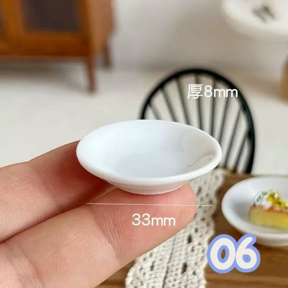 【1点のみ販売】【10種類 から選択可能】ミニチュア食器 陶器製 お皿 小鉢 白 10種類から選べる 1点販売 ドールハウス ジオラマ キッチン小物 約16〜62mm |  | 06