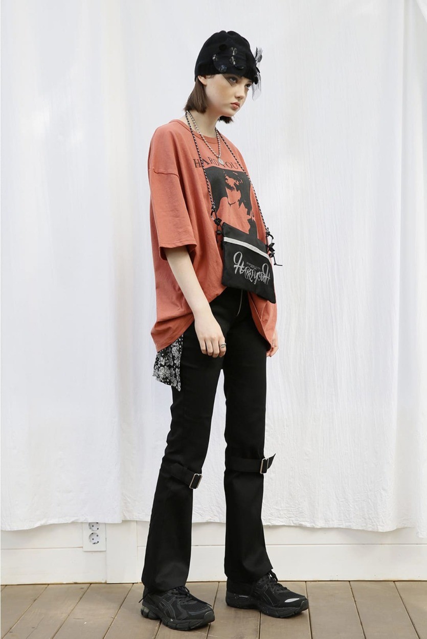 ANOTHERYOUTH (アナザーユース) PAISLEY STRAP PANTS (BLACK