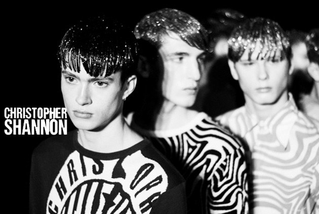 CHRISTOPHER SHANNON (クリストファー シャノン) SWIRL KNIT (BLACK