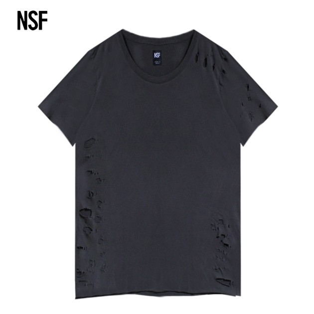 NSF CLOTHING (エヌエスエフ) PHILIPPE TEE (BLACK SUPER DESTROY