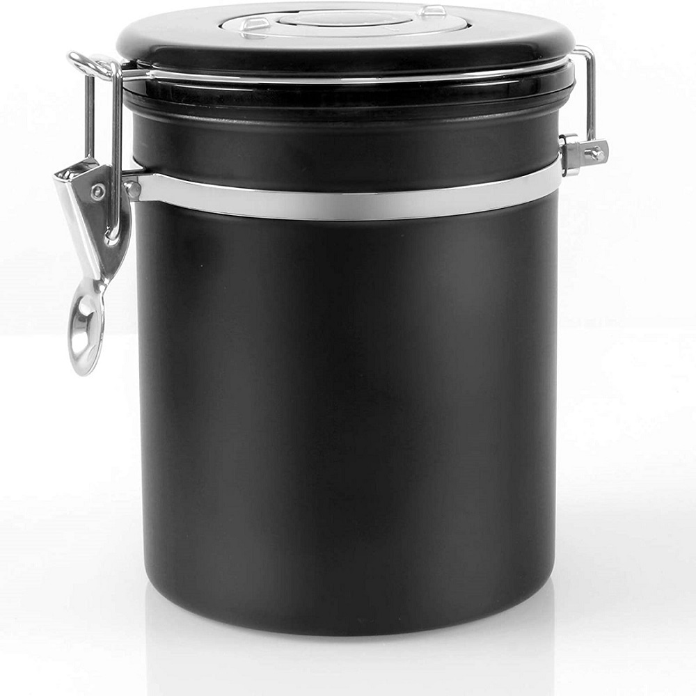 コーヒーキャニスター 1500mlスプーン付き 保存容器 ステンレス製 密封