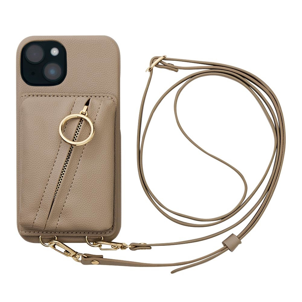 【ポイント+5%】iPhoneケース iPhone14 14Pro 13 スマホケース スマホショルダー ショルダーストラップ カード収納 ポーチ リング ミラー付き 小物入れ カジュア | MAELYS LOUNA | 02