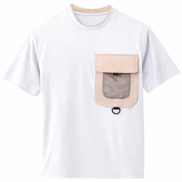 Tシャツ 半袖 ポケット 胸ポケット 冷感 接触冷感 クール・Tシャツ FNCT FC22201 アイリスオーヤマ｜unidy-y｜04