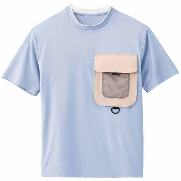 Tシャツ 半袖 ポケット 胸ポケット 冷感 接触冷感 クール・Tシャツ FNCT FC22201 アイリスオーヤマ｜unidy-y｜03
