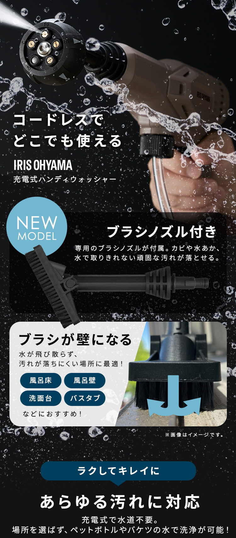 アイリスオーヤマ　コードレスハンディーウォッシャー Amazon.co.jp: テレビ放映商品【Amazon.co.jp限定】アイリス