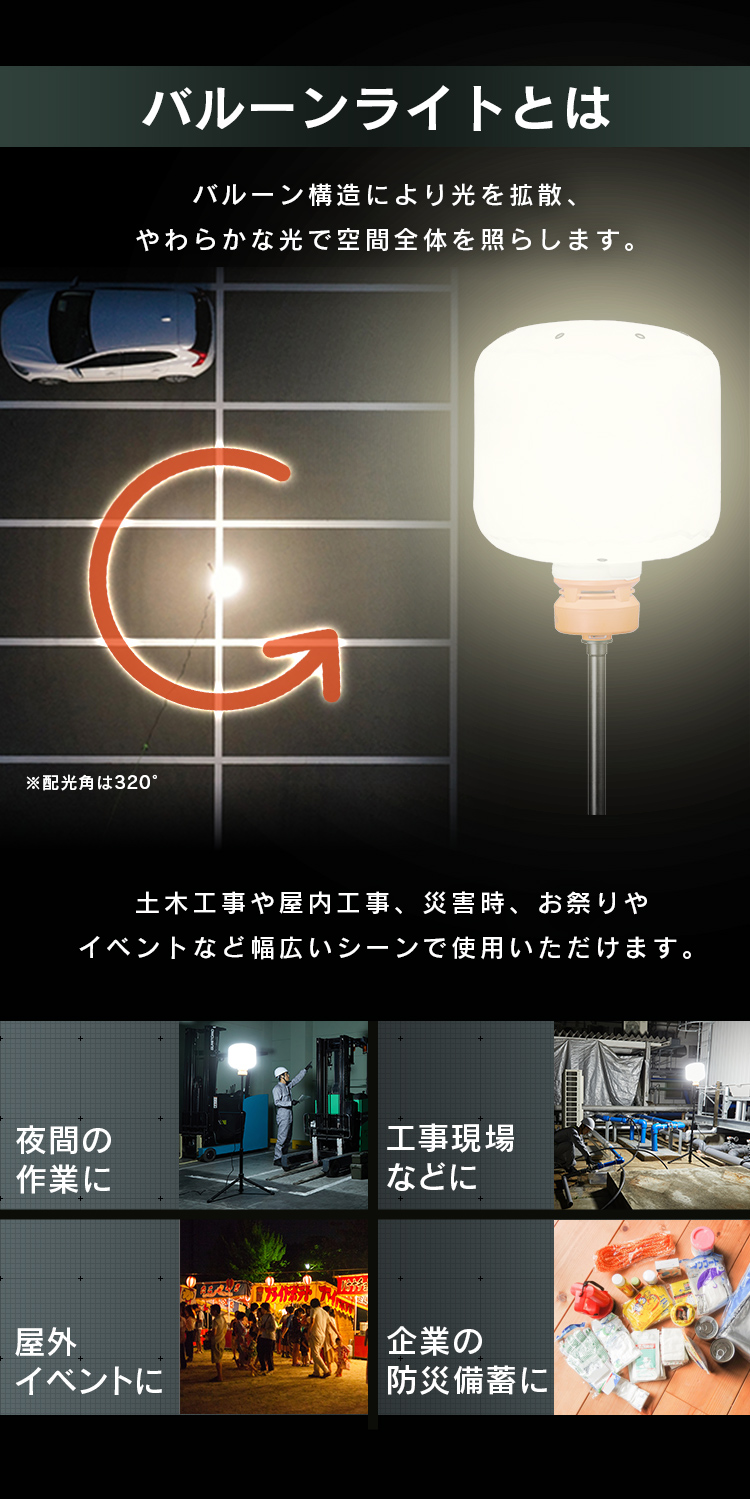 IRIS OHYAMA(アイリスオーヤマ) 作業灯 LED 屋外 防水 22000lm IRIS OHYAMA(アイリスオーヤマ) 作業灯 LED 屋外 防水 22000lm