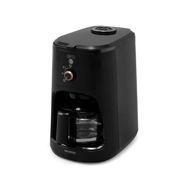 コーヒーメーカー 全自動 おしゃれ アイリスオーヤマ ミル付き 一人暮らし コンパクト 小型 コーヒー ドリップ 豆挽き ドリップ IAC-A600｜unidy-y｜02