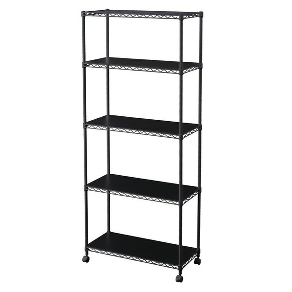 【未使用品】123×75×35cm カラーメタルラック ブラック ポール径19mm アイリスオーヤマ アイリスオーヤマ カラーメタルラック CMM-55083