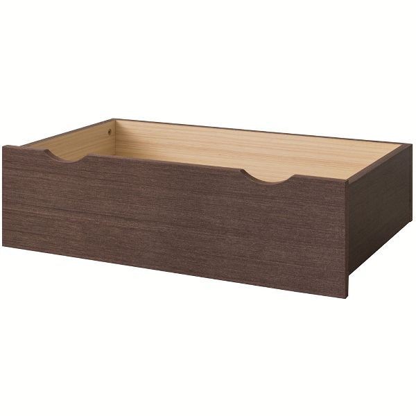 収納 引出し 2個セット ベッド下 キャスター付 持ち手 天然木 木目 UBD