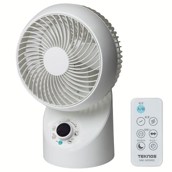 サーキュレーター 360度 お掃除簡単 DC フルリモコン「3D」サーキュレーター SAK-345WDC SAK-346KDC TEKNOS (D)(B) | TEKNOS | 01