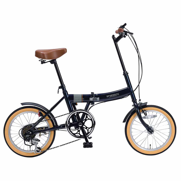 折りたたみ自転車 16インチ 6段変速 自転車 大型フロントギア 折り畳み 