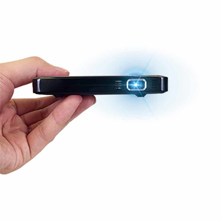 会議ミーティングプレゼンゲーム映画軽量薄いプロジェクタースピーカー内臓DLPプロジェクターmitemiRAMASU 