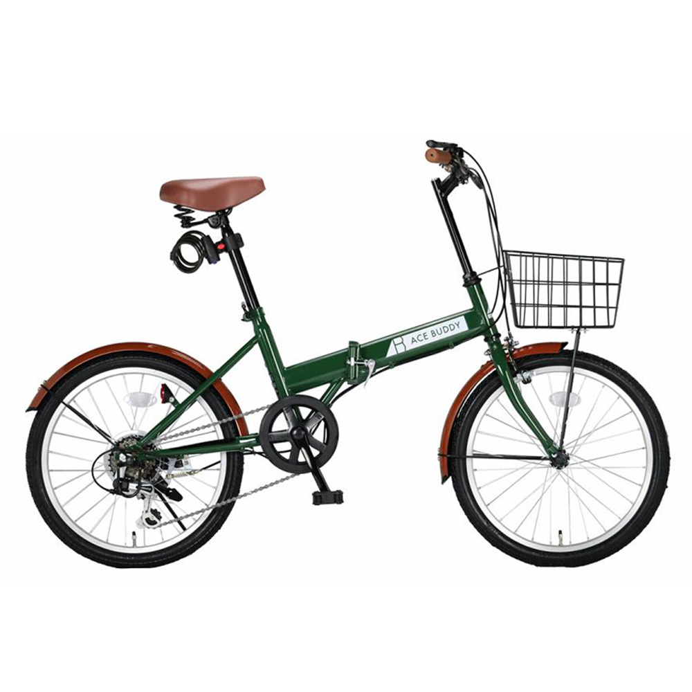 折りたたみ自転車 カゴ付き シマノ製 6変速 20インチ 軽量 通勤 通学