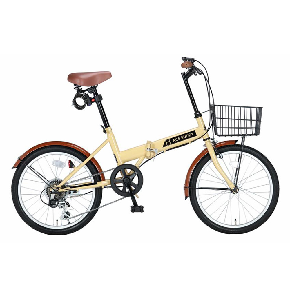 折りたたみ自転車 カゴ付き シマノ製 6変速 20インチ 軽量 通勤 通学