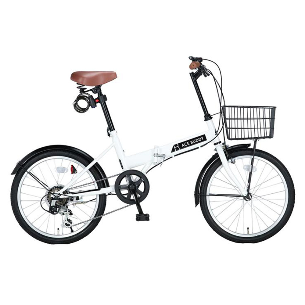折りたたみ自転車 カゴ付き シマノ製 6変速 20インチ 軽量 通勤 通学