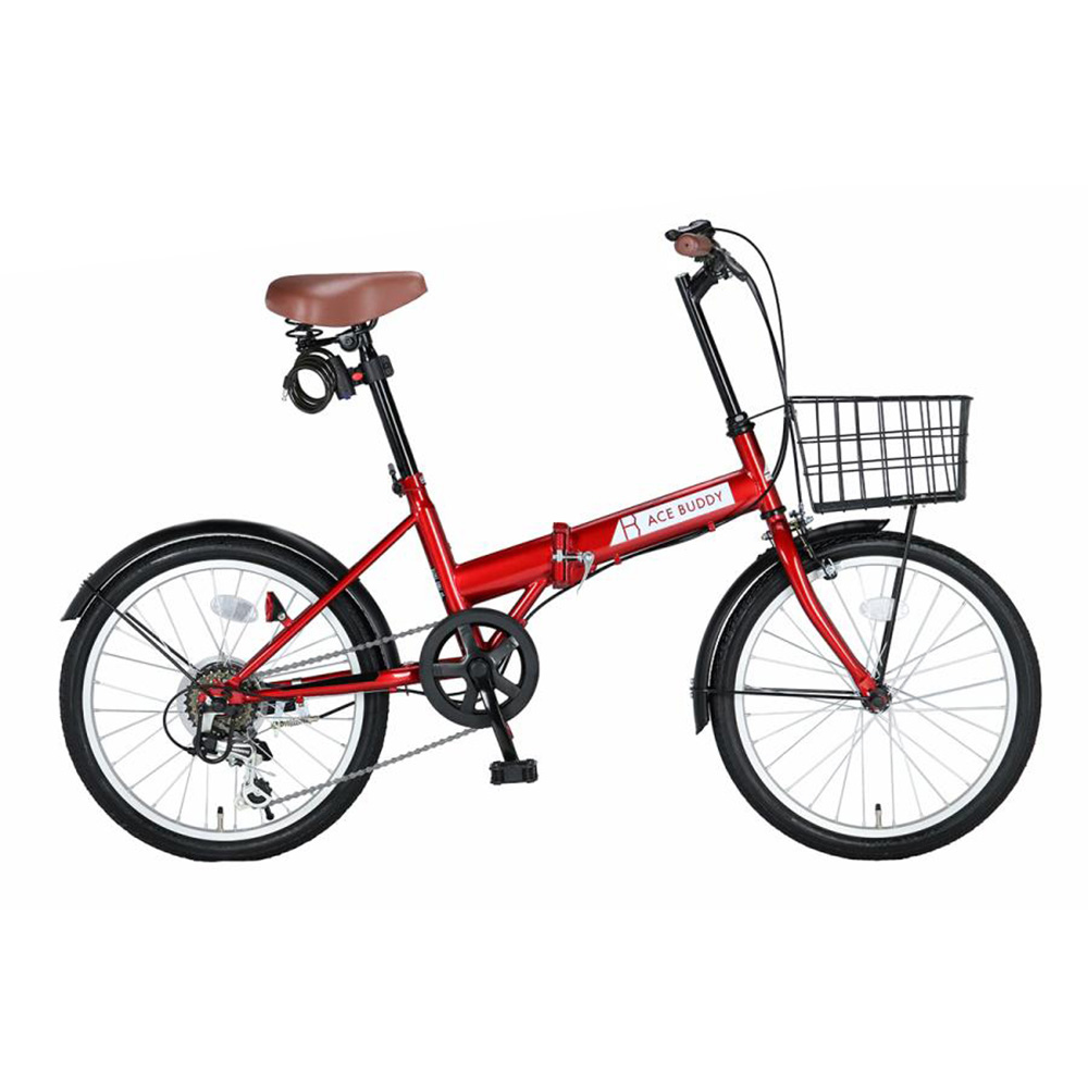 折りたたみ自転車 カゴ付き シマノ製 6変速 20インチ 軽量 通勤 通学