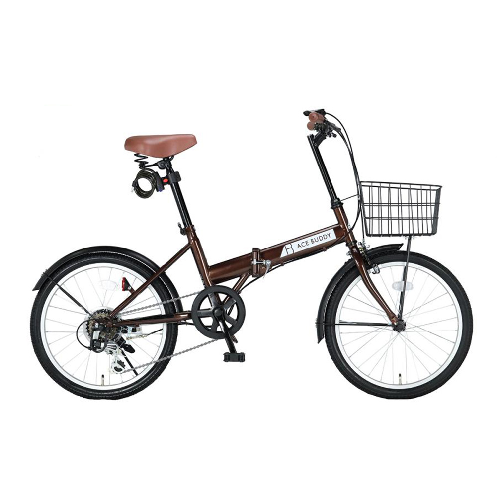 折りたたみ自転車 カゴ付き シマノ製 6変速 20インチ 軽量 通勤 通学