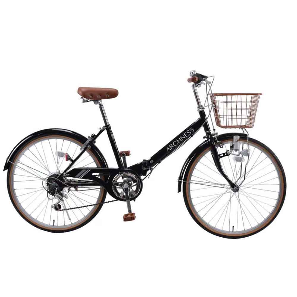 ジュニアシティサイクル パープル 24インチ　取りに来られる方限定 シティサイクル カゴ付き シマノ製 6変速 24インチ 軽量 (完成品お届け