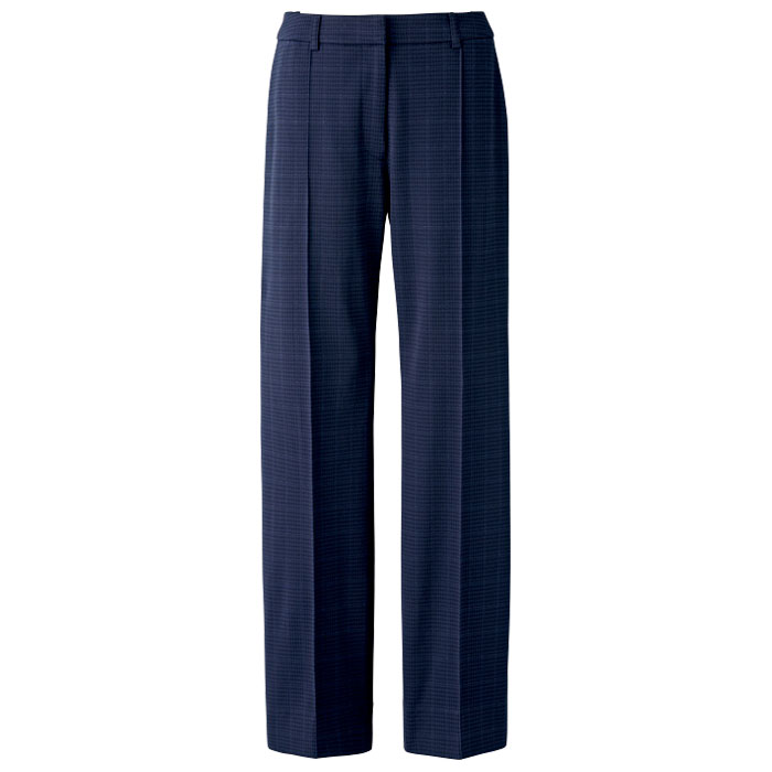 事務服 制服 ENJOY エンジョイ オフィス カーシーカシマ ストレートパンツ EAL902 サイズ5号〜21号 エフォートレスチェックニット カーシーカシマ 事務服 ストレートパンツ EAL902 裾上げ済 レディース