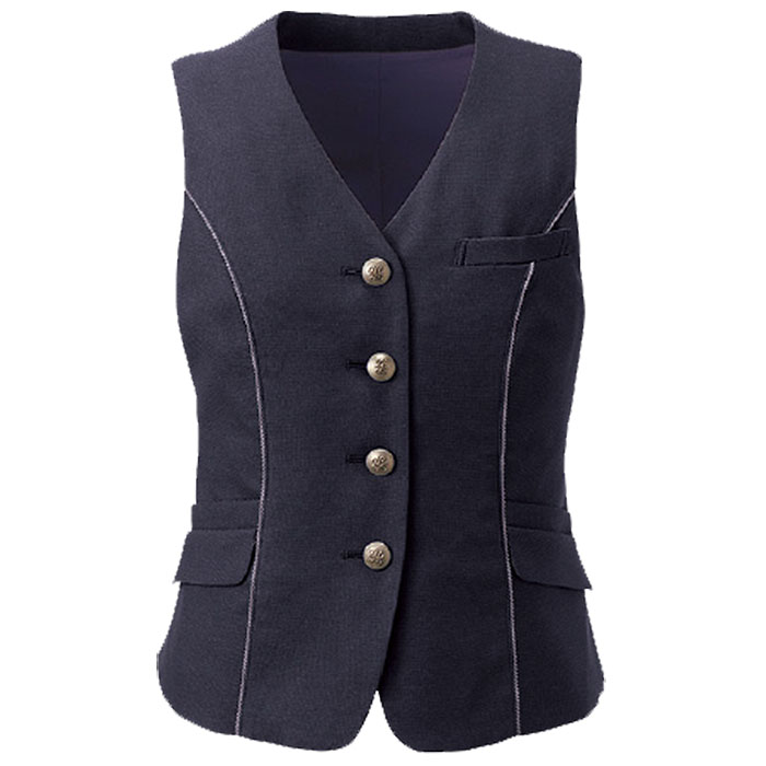 カーシーカシマ 19号 事務服 ベスト EAV951 レディース 無地 大きい