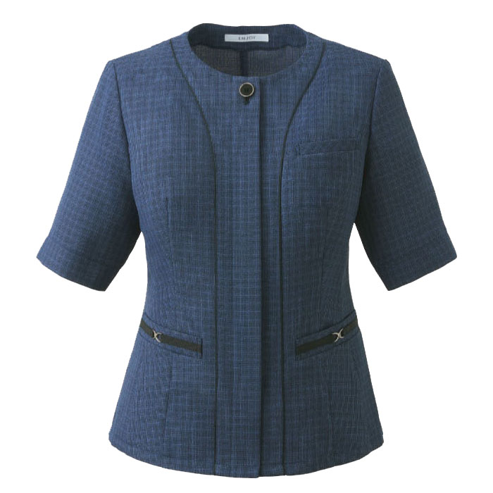 ブラウス レディース 半袖オーバーブラウス カーシーカシマ 事務服 制服 オフィスウェア ENJOY Pure Tweed カーシーカシマ ブラウス レディース 半袖オーバーブラウス 事務