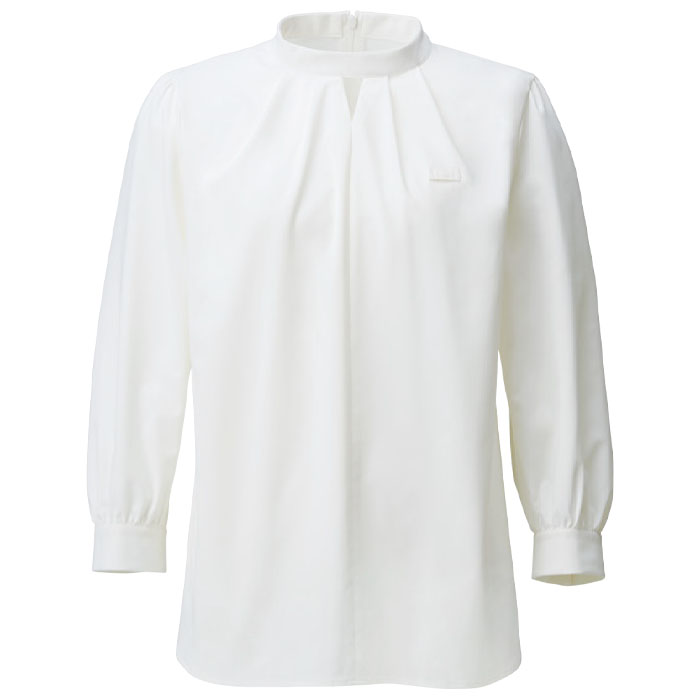事務服 スタンドカラーブラウス 八分袖 NWB029 レディース オフィスウェア 制服 ユニフォーム ENJOY カーシーカシマ 5号-15号 カーシーカシマ 事務服 スタンドカラーブラウス 八分袖 NWB029