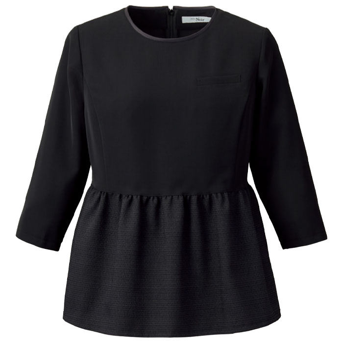 事務服 プルオーバー 七分袖 NWT038 レディース 制服 ユニフォーム ENJOY Noir カーシーカシマ 5号-15号 カーシーカシマ 事務服 プルオーバー 七分袖 NWT038 レディース