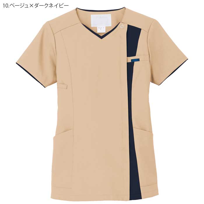 ジップスクラブ 医療 白衣 7023SC レディース S〜4L 前ファスナー 女性用 ナース服 FOLK フォーク｜uniform-bt｜10