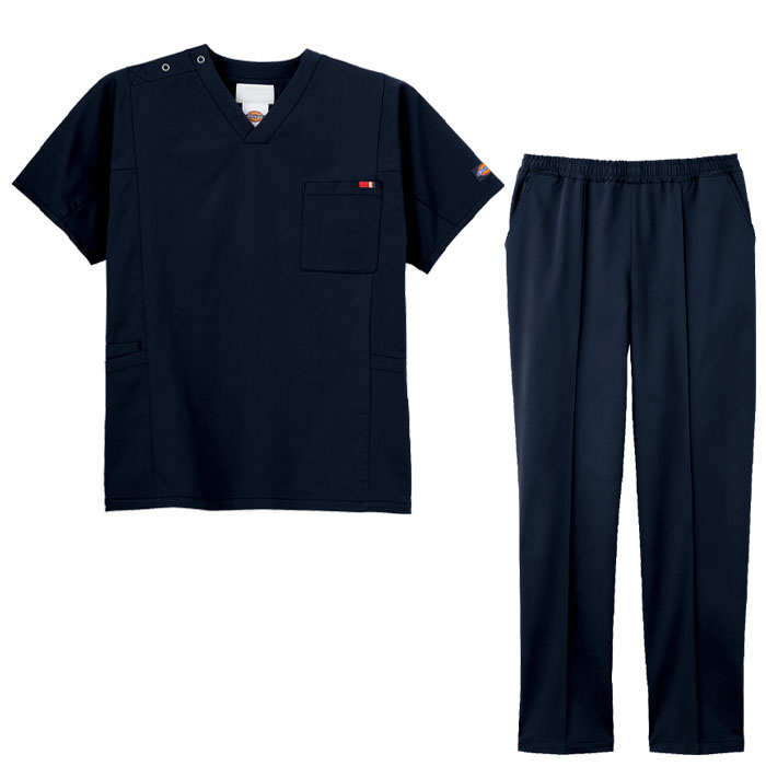ディッキーズ スクラブパンツ(青) Mサイズ 3セット Dickies（ディッキーズ） 上下セット スクラブ パンツ 7112SC 5036SC