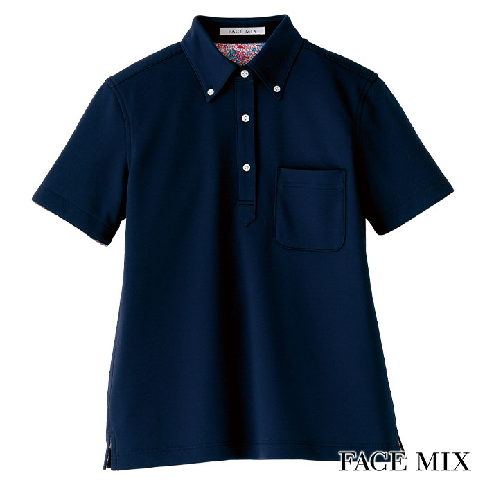 ポロシャツ 花柄B 吸水速乾 FB4019L 女性用 レディース S-3L ボタンダウン クールビズ 制服 飲食店 ユニフォーム ボンマックス ボンマックス（ユニフォーム） ポロシャツ 花柄B 吸水速乾