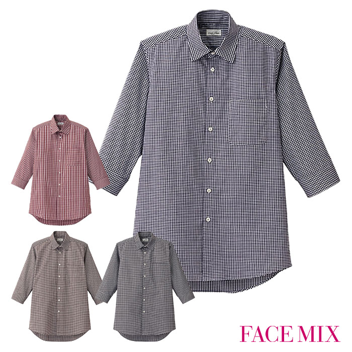 レディス レギュラー カラー 七分袖 ブラウス FB4049L ボンマックス フェイスミックス レディース 女性用 制服 ユニフォーム 全3色】レディースレギュラーカラー七分袖ブラウス（高機能