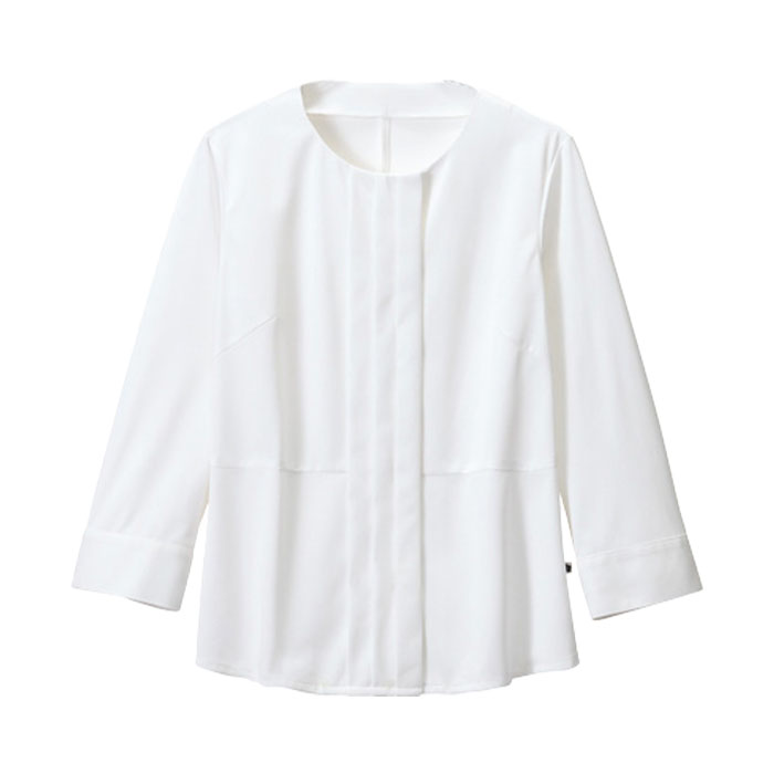 マリークワント 八分袖 ブラウス ニット ノーカラー M13081 M13082 女性用 レディース 受付 事務 制服 ユニフォーム チクマ ユーファクトリー | MARY QUANT | 01