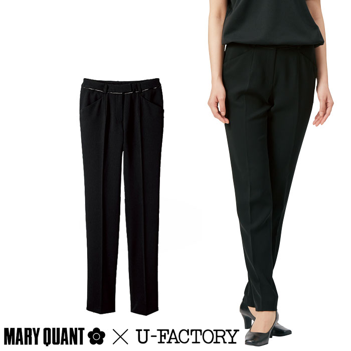 マリークワント　新作全国完売カラー　定価以下ベロアカーゴブラックパンツ　匿名配送 MARY QUANT（マリークヮント） マリークワント テーパードパンツ 女性
