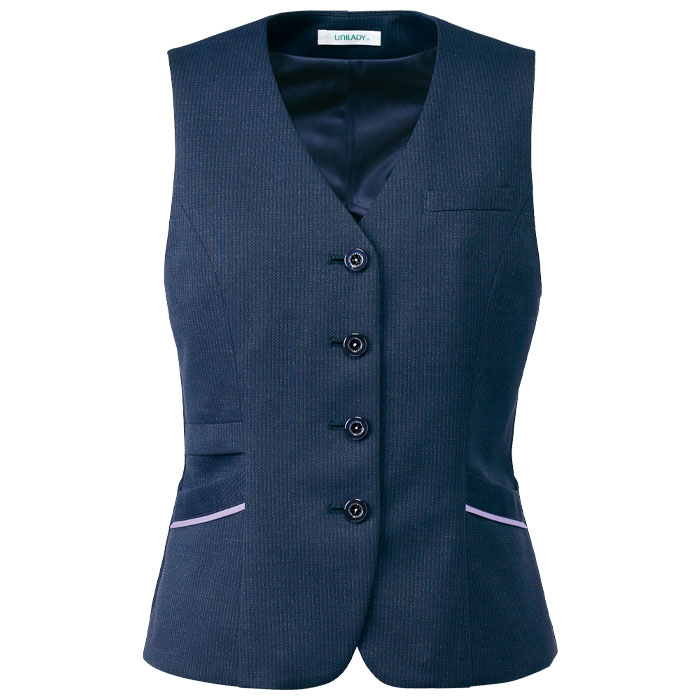 17号・19号 事務服 ベスト レディース U5323 UNILADY オフィスウェア 仕事服  チェック柄 制服 ユニフォーム 17号・19号 事務服 ベスト レディース U5323 UNILADY オフィス