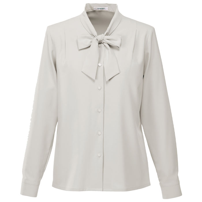 事務服 長袖ブラウス ボウタイ レディース U8124 UNILADY リボン オフィスウェア 仕事服  無地 制服 ユニフォーム 5号-15号 事務服 長袖ブラウス ボウタイ レディース U8124 UNILADY リボン