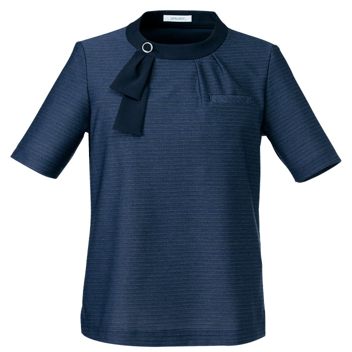 事務服 半袖フェミニンポロ レディース U82250 銀イオン ファスナー開き UNILADY オフィスウェア 仕事服 制服 ユニフォーム 5号-15号 事務服 半袖フェミニンポロ レディース U82250 銀イオン
