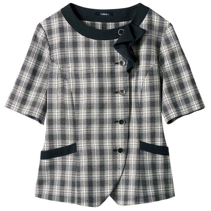 17号・19号 事務服 半袖ブラウス レディース U83361 UNILADY オフィスウェア 仕事服  無地 制服 ユニフォーム 17号・19号 事務服 半袖ブラウス レディース U83361 UNILADY