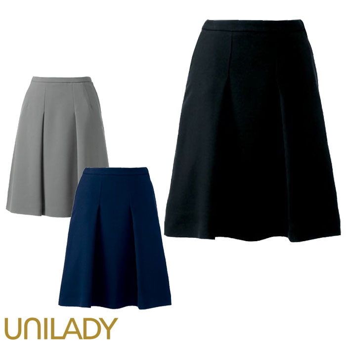 事務服 セミフレアスカート レディース U91651 UNILADY オフィス