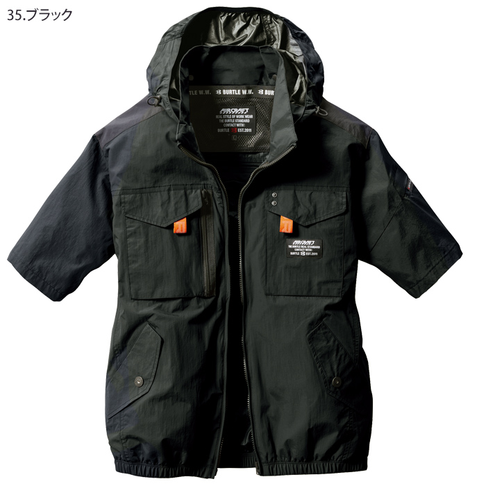 バートル 半袖ブルゾン 単品 後ろファン仕様 服のみ 電動ファン対応 エアークラフト AC1156 2024年製 作業服 遮熱効果 熱中症対策 アウトドア | BURTLE | 02