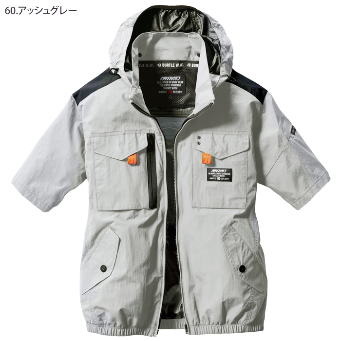 バートル 半袖ブルゾン 単品 後ろファン仕様 服のみ 電動ファン対応 エアークラフト AC1156 2024年製 作業服 遮熱効果 熱中症対策 アウトドア | BURTLE | 03